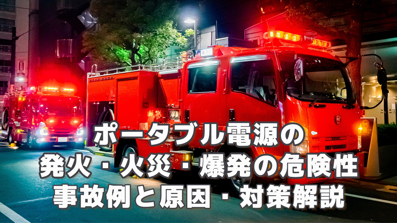 ポータブル電源の発火・火災・爆発の危険性｜事故例と原因・対策を徹底解説