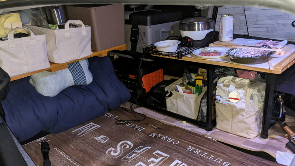 ポータブル電源の車中泊使用