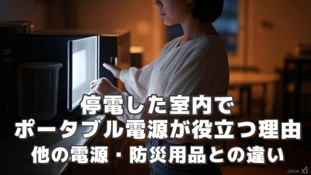 停電した室内でポータブル電源が役立つ理由