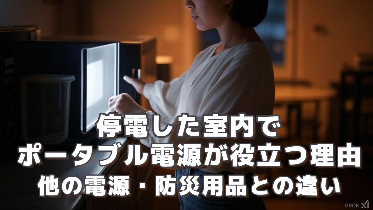 停電した室内でポータブル電源が役立つ理由