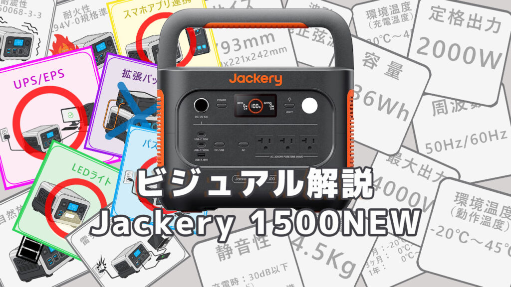 ビジュアル解説Jackery 1500NEW