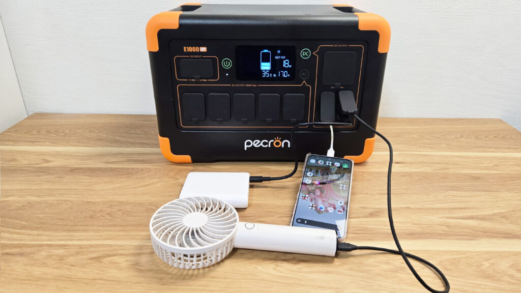 PECRON E1000LFPをDC出力で使ってみた