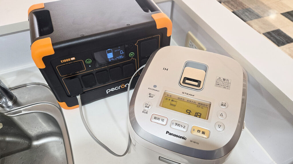 PECROB E1000LFPをキッチンに置いてみた