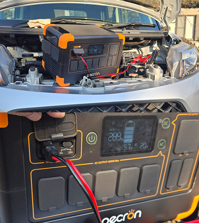 Pecron E1000LFPを鉛蓄電池充電してみた2