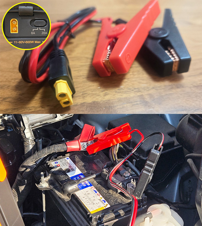 Pecron E1000LFPを鉛蓄電池充電してみた